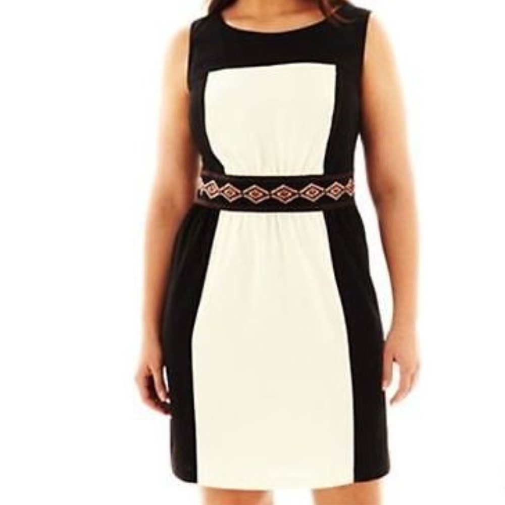 Luxology Lux II Embellished Colorblock Dress Plus